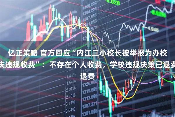 亿正策略 官方回应“内江二小校长被举报为办校庆违规收费”：不存在个人收费，学校违规决策已退费